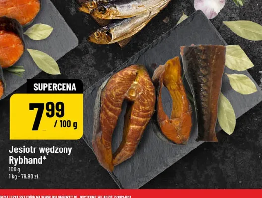 Jesiotr wędzony Rybhand promocja w POLOmarket