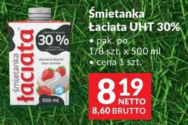 Śmietanka Łaciate UHT 30% promocja w Makro
