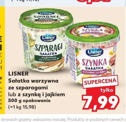 Sałatka warzywna ze szparagami Lisner promocja w Kaufland