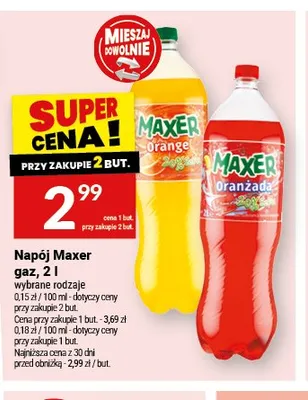 Napój gazowany Maxer Oranżada promocja w Twój Market