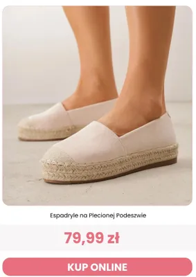 Espadryle na plecionej podeszwie Renee promocja w Renee