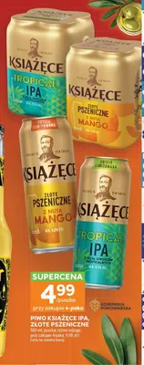 Piwo Książęce Złote Pszeniczne z nutą Mango 4-pak promocja w Stokrotka