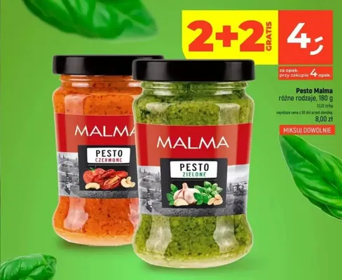 Pesto zielone Malma promocja w Dealz