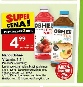 Napój Oshee Vitamin lemonade watermelon promocja w Twój Market