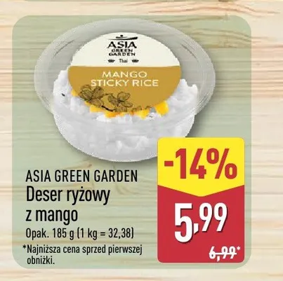 Deser ryżowy z mango Mango Sticky Rice Asia Green Garden promocja w Aldi