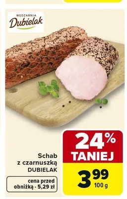 Schab z czarnuszką DUBIELAK promocja w Carrefour Market