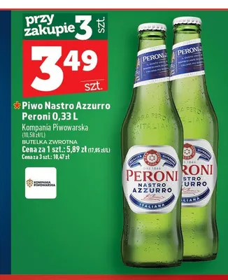 Piwo Nastro Azzurro Peroni promocja w TOPAZ