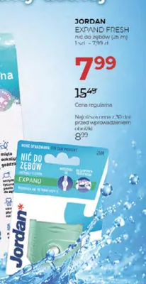 Nić do zębów Jordan Expand Fresh 25 m promocja w Drogerie Jawa