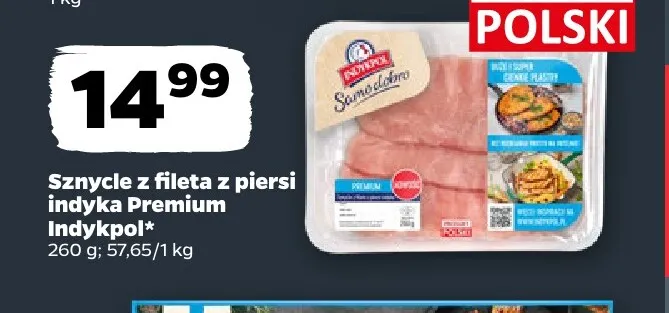 Sznycle z fileta z piersi indyka Premium Indykpol promocja w Netto