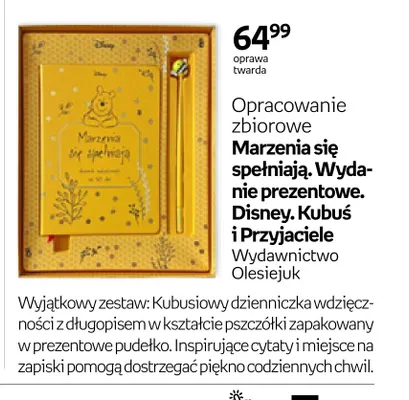 Zestaw Marzenia się spełniają. Wydanie prezentowe Disney Kubuś i Przyjaciele promocja w Empik