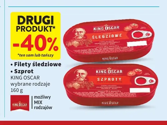Filety śledziowe King Oscar promocja w Intermarche