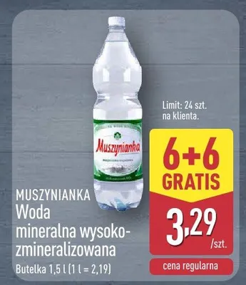 Woda mineralna wysoko-zmineralizowana promocja w Aldi
