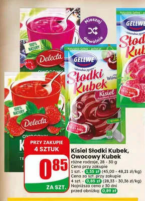 Kisiel Owocowy Kubek Delecta promocja w Dino