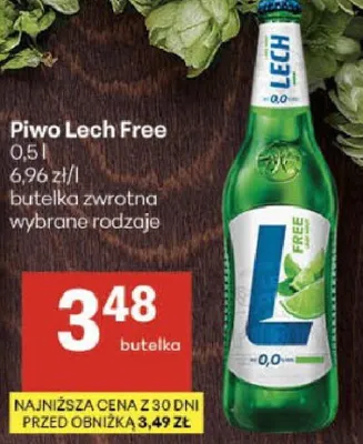 Piwo Lech Free butelka zwrotna wybrane rodzaje promocja w Delikatesy Centrum