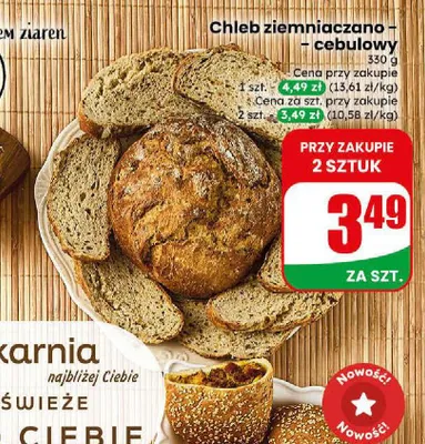 Chleb ziemniaczano-cebulowy promocja w Dino