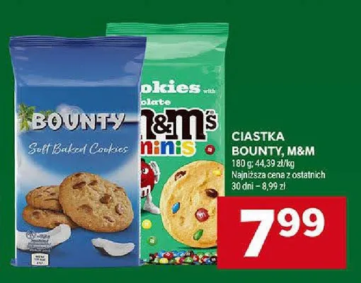 Ciastka bounty, m&m promocja w Stokrotka