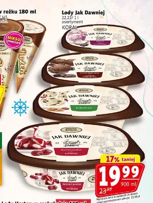Lody Jak Dawniej bakaliowe Koral promocja w Prim Market