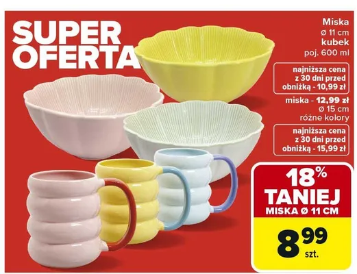 Miska różne kolory promocja w Carrefour