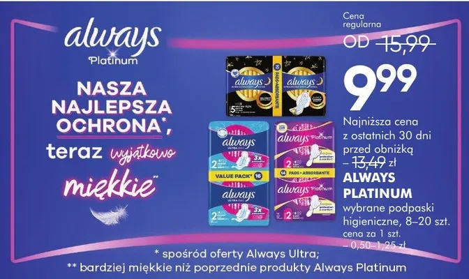 Podpaski Platinum promocja w Super-Pharm