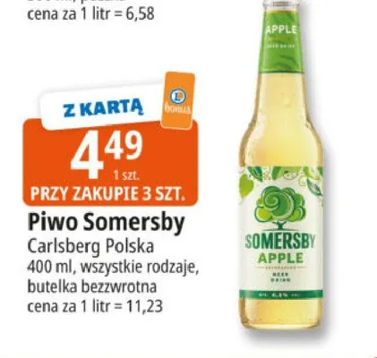 Piwo Somersby promocja w Leclerc