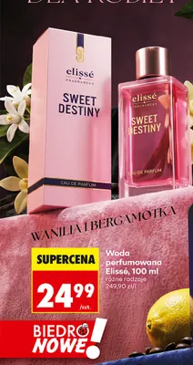 Woda perfumowana Elissé Sweet Destiny promocja w Biedronka