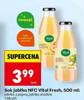 Sok jabłko z pigwą NFC promocja w Biedronka