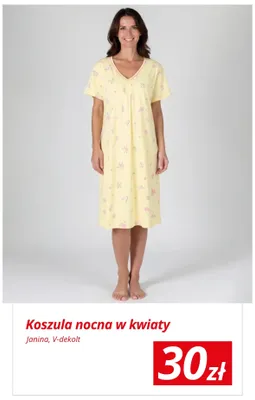 Koszula nocna w kwiaty Janina V-dekolt promocja w KiK