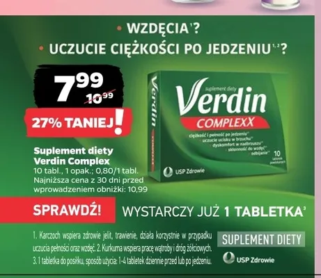 Suplement diety Verdin Complexx promocja w Netto