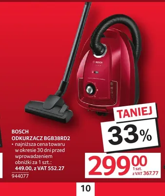 Odkurzacz BGB38RD2 Bosch promocja w Selgros