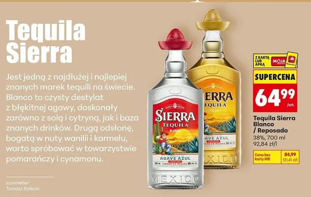 Tequila Sierra Reposado promocja w Biedronka