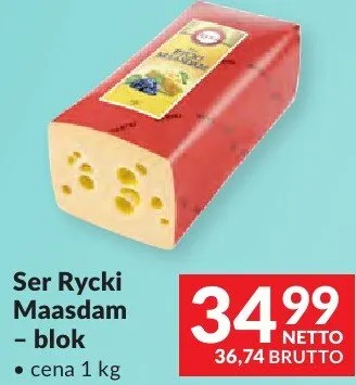 Ser Rycki Maasdam - blok promocja w Makro