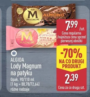 Lody Algida Magnum Almond promocja w Aldi
