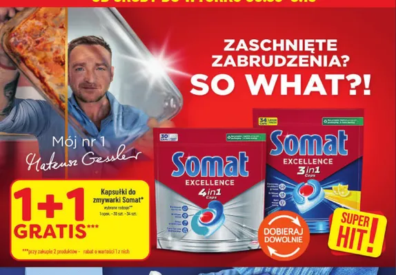 Kapsułki do zmywarki Somat Excellence 3in1 Caps Lemon Fresh promocja w POLOmarket