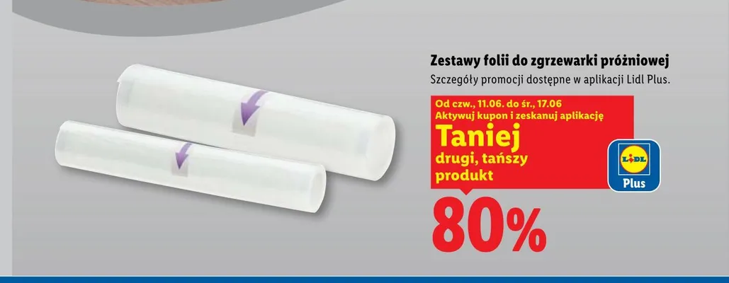 Zestawy folii do zgrzewarki próżniowej promocja w Lidl