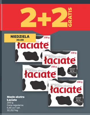 Masło ekstra Łaciate promocja w Netto