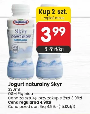 Jogurt naturalny Skyr Piątnica promocja w Market Point