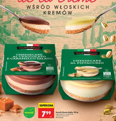 Sernik GustoBello z czekoladą i słonym karmelem promocja w Biedronka