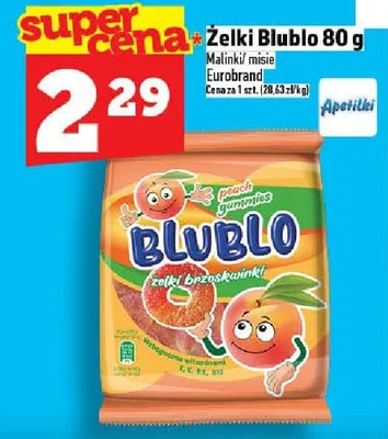 Żelki Blublo malinki Eurobrand promocja w TOPAZ