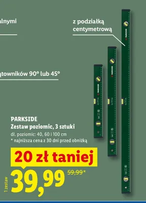 Zestaw poziomnic, 3 sztuki promocja w Lidl