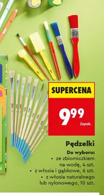 Pędzelki ze zbiorniczkiem na wodę LOOZZ 4 szt. promocja w Biedronka