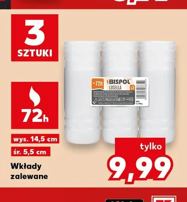 Wkłady zalewane Bispol 3-pak promocja w Kaufland