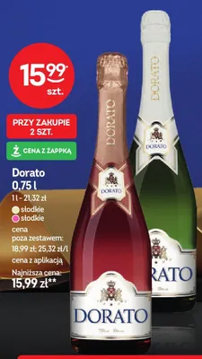 Wino musujące Dorato białe słodkie promocja w Żabka