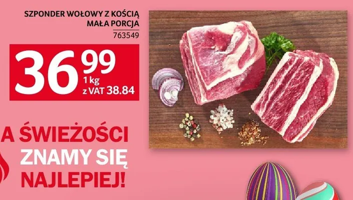 Szponder wołowy z kością mała porcja promocja w Selgros
