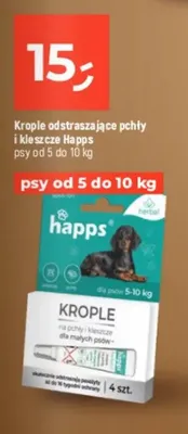 Krople odstraszające pchły i kleszcze psy od 5 do 10 kg promocja w Dealz