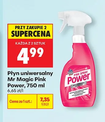 Płyn uniwersalny Mr Magic Pink Power promocja w Biedronka