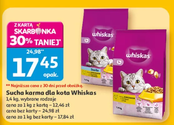 Sucha karma dla kota promocja w Auchan