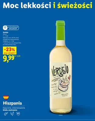 Wino białe wytrawne Verdejo promocja w Lidl
