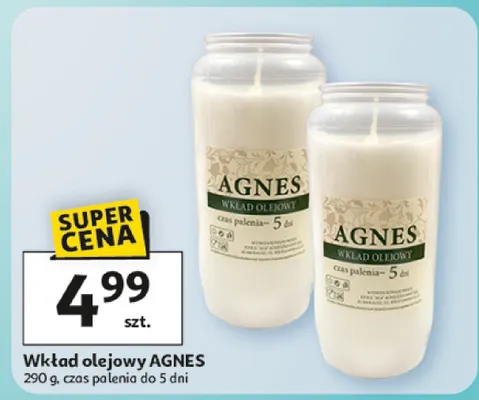Wkład olejowy, czas palenia do 5 dni promocja w Auchan