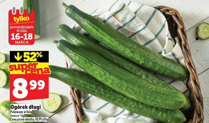 Ogórek długi promocja w TOPAZ
