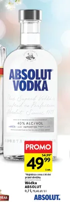Wódka Absolut promocja w Intermarche